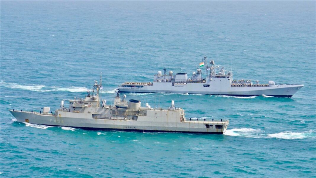 Indian & Hellenic Navies conduct PASSEX off Mumbai with INS Tarkash HS Psara